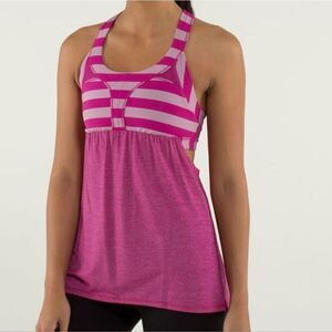 Lululemon Womens Raspberry Pink 2-In-Run Tank Top Size 4